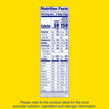 Nesquik Strawberry Flavor Powder Drink Mix Canister 1.169 lb.