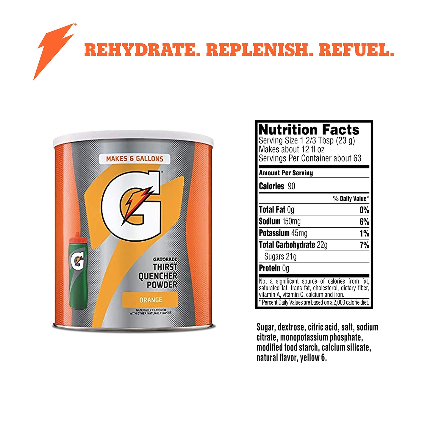 Gatorade Thirst Quencher Powder, Orange, 51oz Powder (Pack of 3)