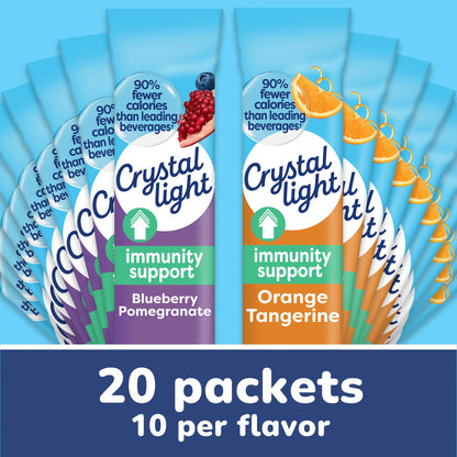 2 Pack Crystal Light Immunity: Blueberry Pomegranate and Orange Tangerine