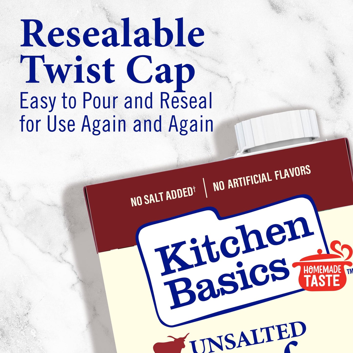 Kitchen Basics® Unsalted Beef Stock, 32 oz. Carton