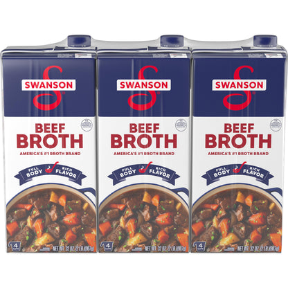 SWANSON S Beef Broth, 32 oz Carton (3 Pack)