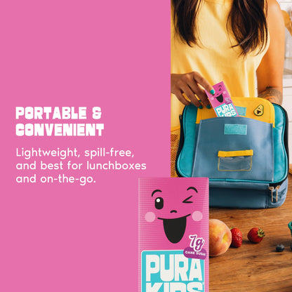 PURA Kids Box | Mixed Berry Fruit Extract Infused Drink for kids | 7g Of Pure Cane Sugar | Non-GMO | Vegan, No Artificial Sweeteners | Best Lunchbox Beverage with Paper Straw | 6.76 fl oz (200ml), Pack of 6