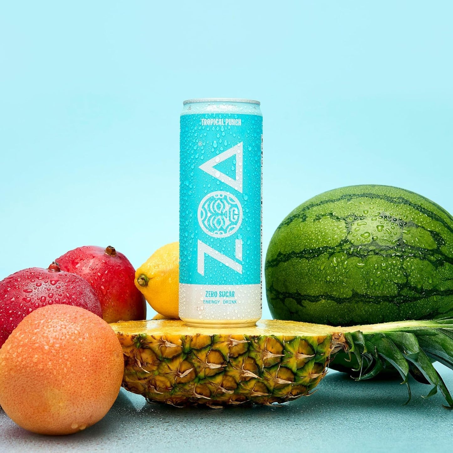 ZOA Zero Sugar Energy Drinks with Electrolytes, Vitamin C, Amino Acids, B-Vitamins, Made with Green Tea Caffeine, Sugar-Free Variety Pack- Four Flavors, 12 Fl Oz Cans (12-Pack)