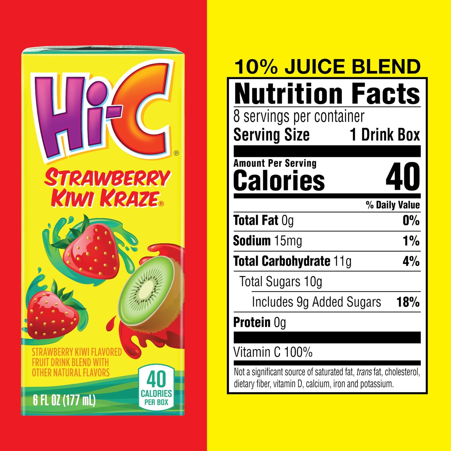 HI-C Strawberry Kiwi Kraze 6oz 8pk