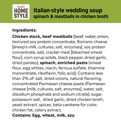 Campbell's Homestyle Italian Wedding Soup, 16.1 oz Can