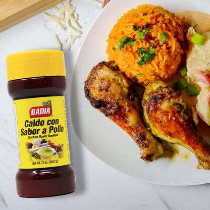 Badia Chicken Flavor Bouillon, 12 oz – Rich Natural Savory Seasoning for Soups, Rice, Stews & Marinades