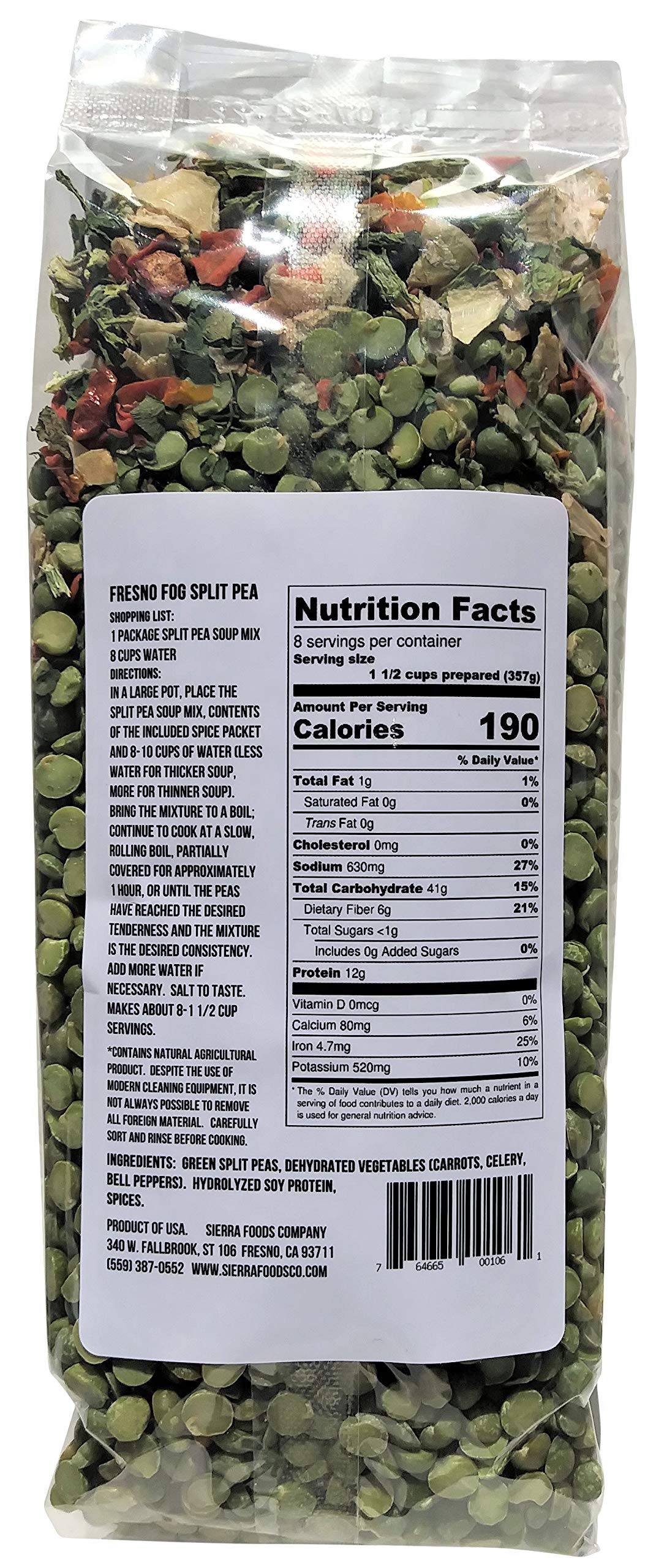 Sierra Soups Healthy, Hearty, All Natural and Gluten Free Soups - 3 Pack Assortment: Fresno Fog Split Pea, French Style 5 Bean & Mama Sorrenti’s Minestrone. Includes Soup Spoon