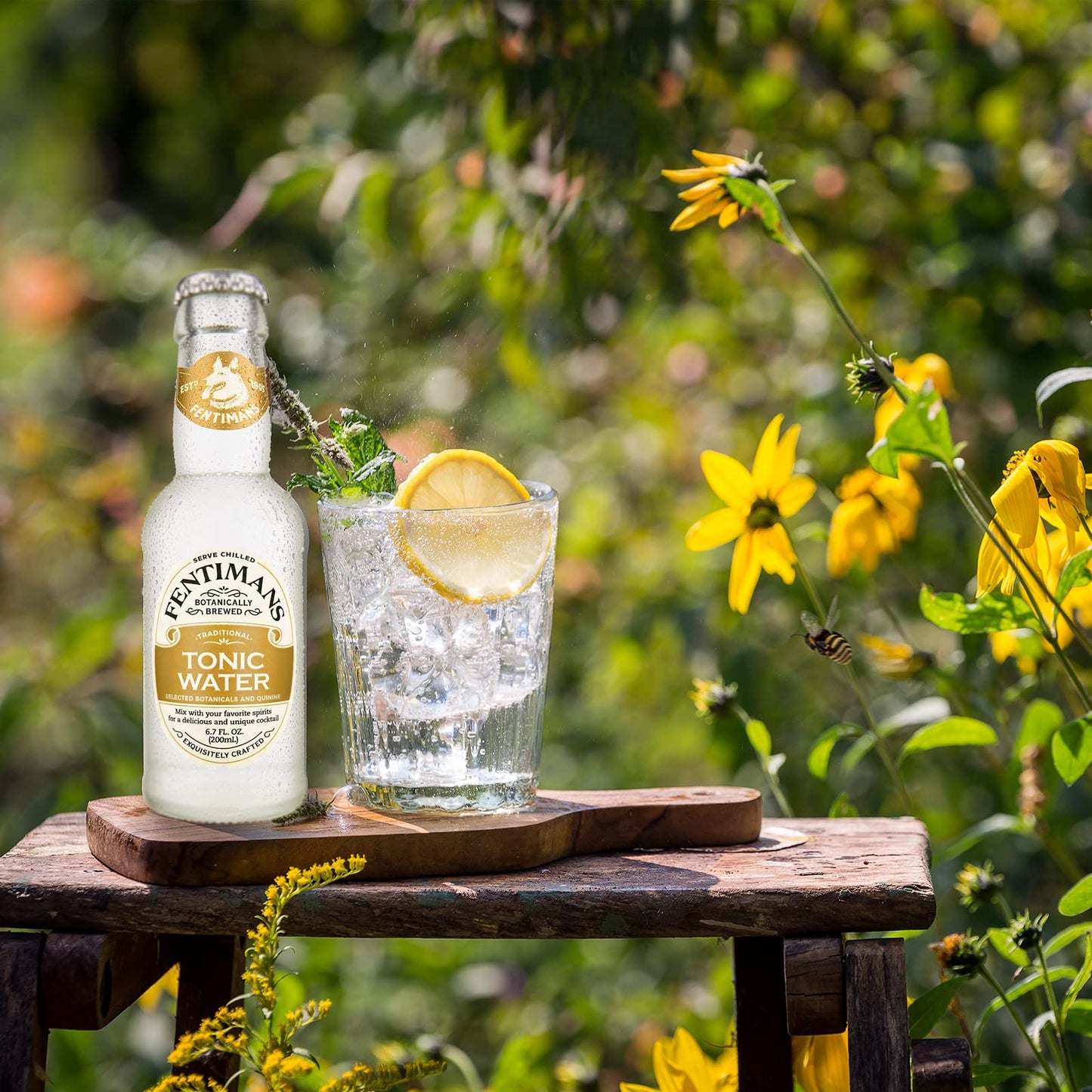 Fentimans Sparkling Tonic Water - Crafted Tonic Water with Quinine, All Natural Mixer, No Artificial Flavors, Preservatives or Sweeteners, Craft Soda, Botanically Brewed - 6.7 Fl Oz (Pack of 4)