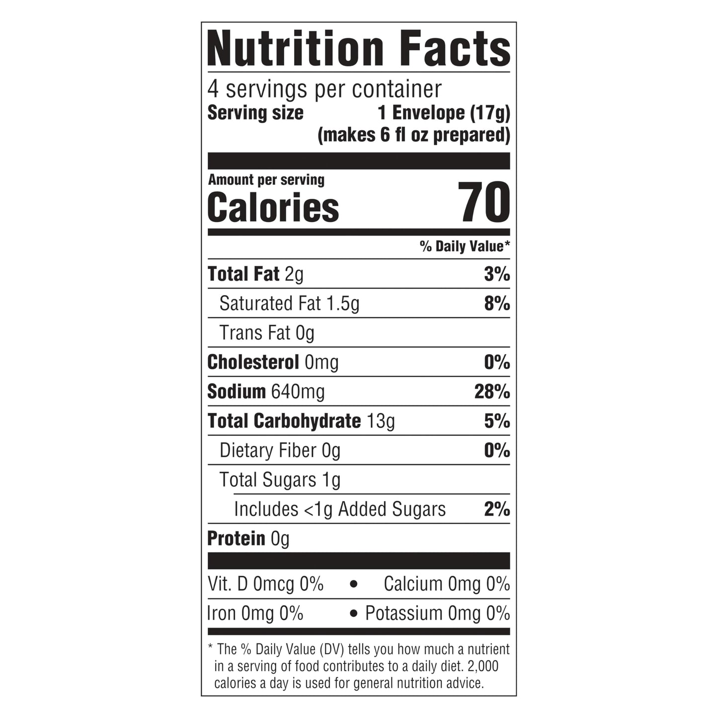 SOUP SECRETS Lipton Instant Soup Cream of Chicken 4 Count For a Warm Cup of Soup Only 60 Calories Per Serving 2.4 oz