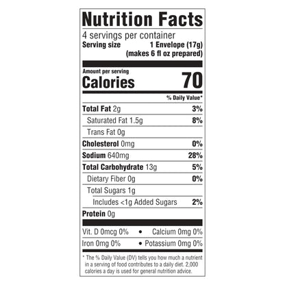 SOUP SECRETS Lipton Instant Soup Cream of Chicken 4 Count For a Warm Cup of Soup Only 60 Calories Per Serving 2.4 oz