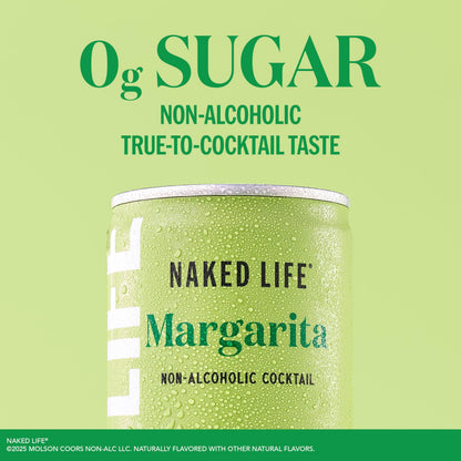 Naked Life Non-Alcoholic Drinks, Margarita 8.4 Fl Oz Cans, Pack Of 4 + Negroni Spritz 8.4 Fl Oz Cans, Pack Of 4