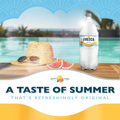 Fresca Grapefruit Citrus Sparkling Soda Water, Zero Calorie and Sugar Free, 2 Liter Bottle (Packaging may vary)