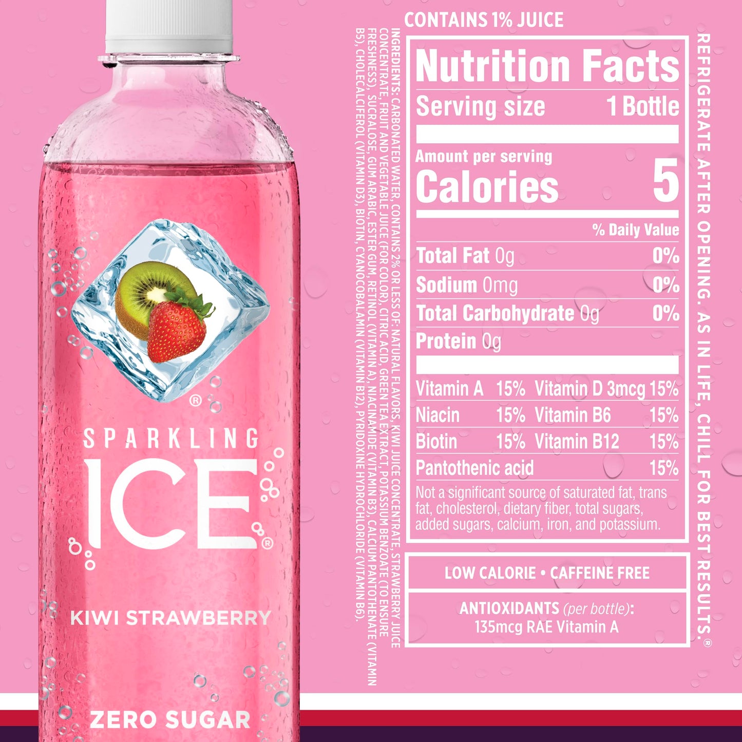 Sparkling Ice Black Raspberry Variety Pack with Caffeine, Zero Sugar Flavored Sparkling Water with Antioxidants, Vitamins, and Zero Calories (16 fl oz Cans, 12 count)