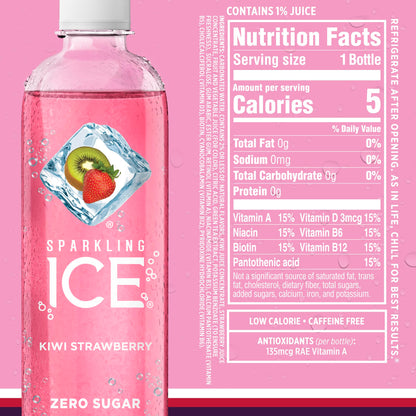 Sparkling Ice Black Raspberry Variety Pack with Caffeine, Zero Sugar Flavored Sparkling Water with Antioxidants, Vitamins, and Zero Calories (16 fl oz Cans, 12 count)