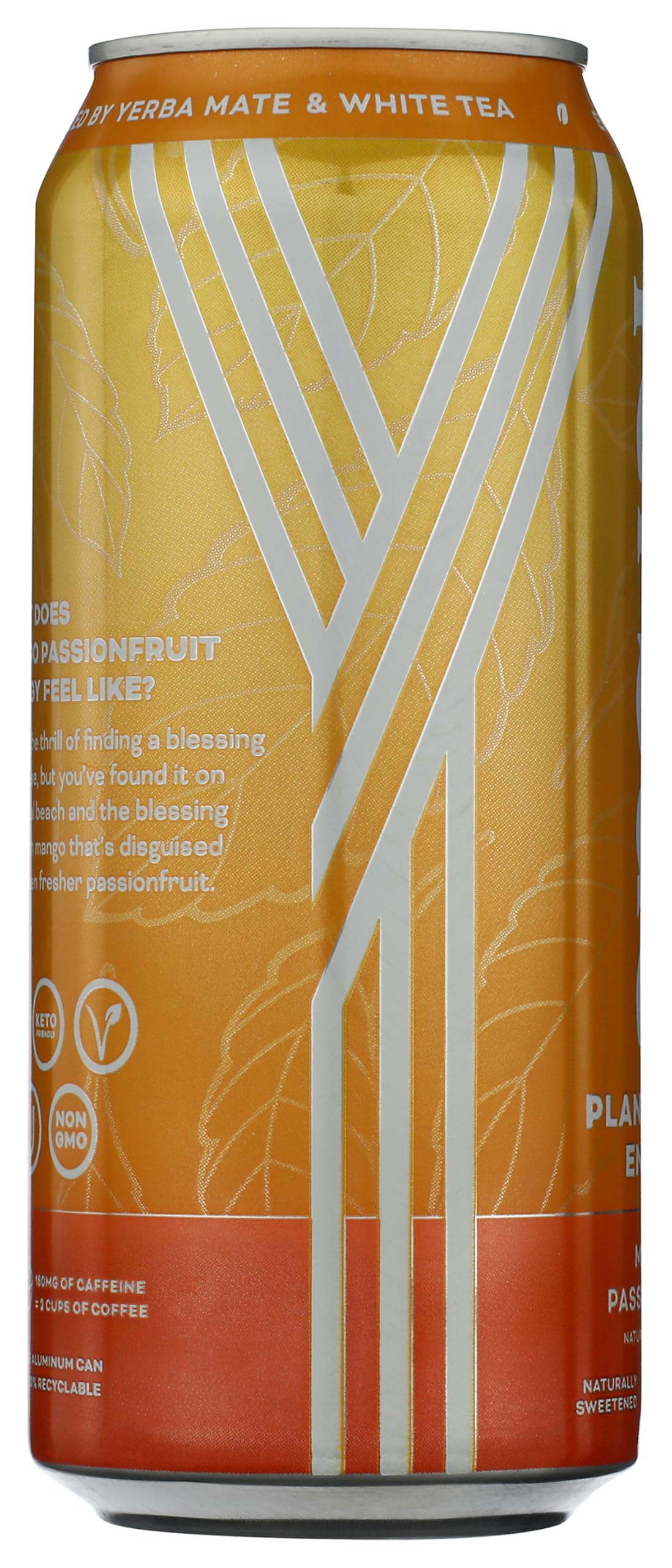 Yerbaé Mango Passionfruit Sparkling Water (six 16 oz cans) only 30 calories per can.