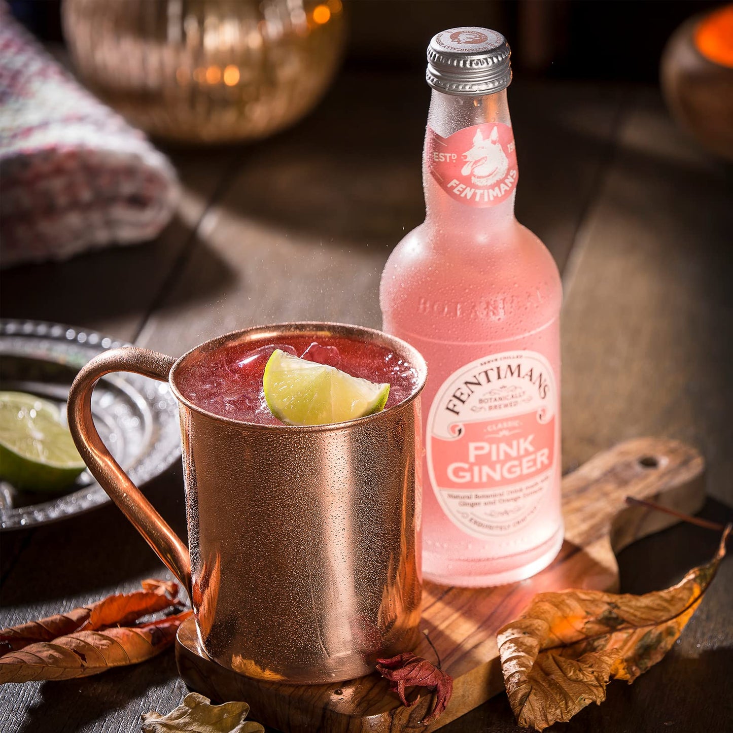Fentimans Sparkling Pink Ginger Drink - Ginger Beer Non Alcoholic, Ginger Ale, Natural Craft Soda, Mixer, No Artificial Sweeteners or Preservatives, Botanically Brewed - 9.3 Fl Oz (Pack of 4)