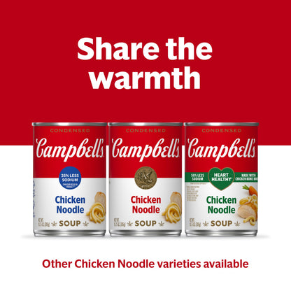 Campbell's Condensed 25% Less Sodium Chicken Noodle Soup, 10.75 Ounce Can (Pack of 4)