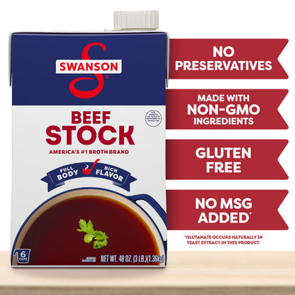 SWANSON S Beef Stock, 48 oz Carton