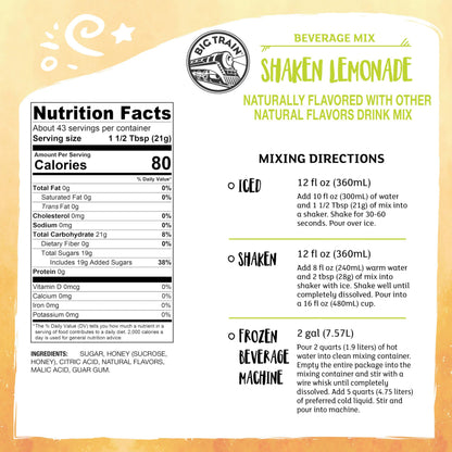 Big Train Shaken Lemonade Beverage Mix, 2 Pound (Pack of 1)