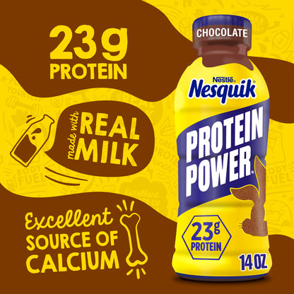 NESTLE NESQUIK PROTEIN POWER Ready To Drink Aseptic Chocolate Milk 12x14floz Bottles