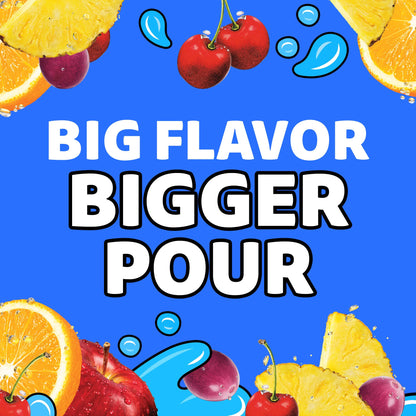 Capri Sun Flavored Juice Drink Blend with Other Natural Flavor, 1 Bottle, for School Lunches and On-the-Go Hydration, Fruit Punch, All Natural Ingredients, 64 oz