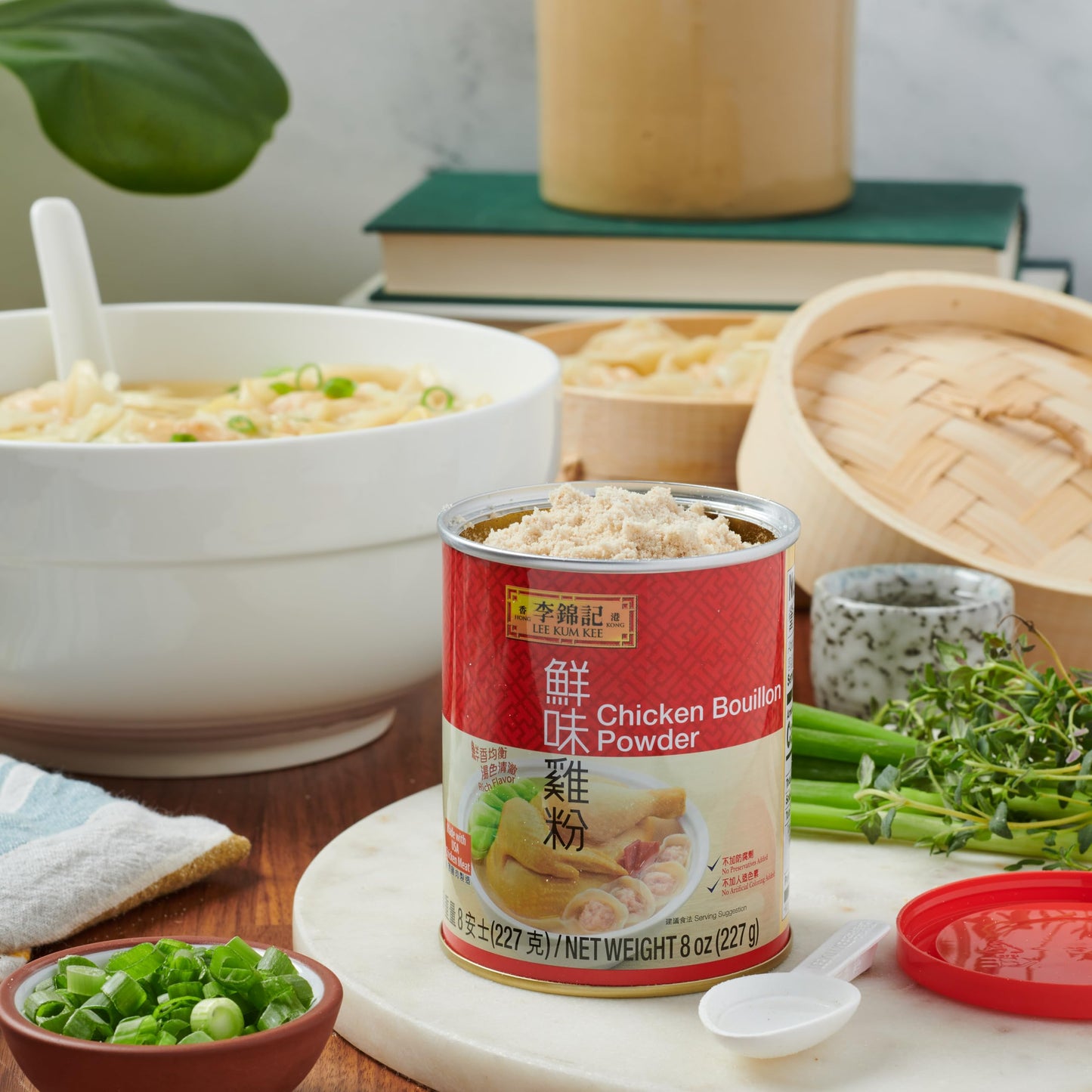 Lee Kum Kee Chicken Bouillon Powder (8 oz - 1 Pack) – Gluten Free, Authentic Chicken Flavor for Soups, Stews, Marinades, Porridge, Seafood, and Seasoning WonTon Soups