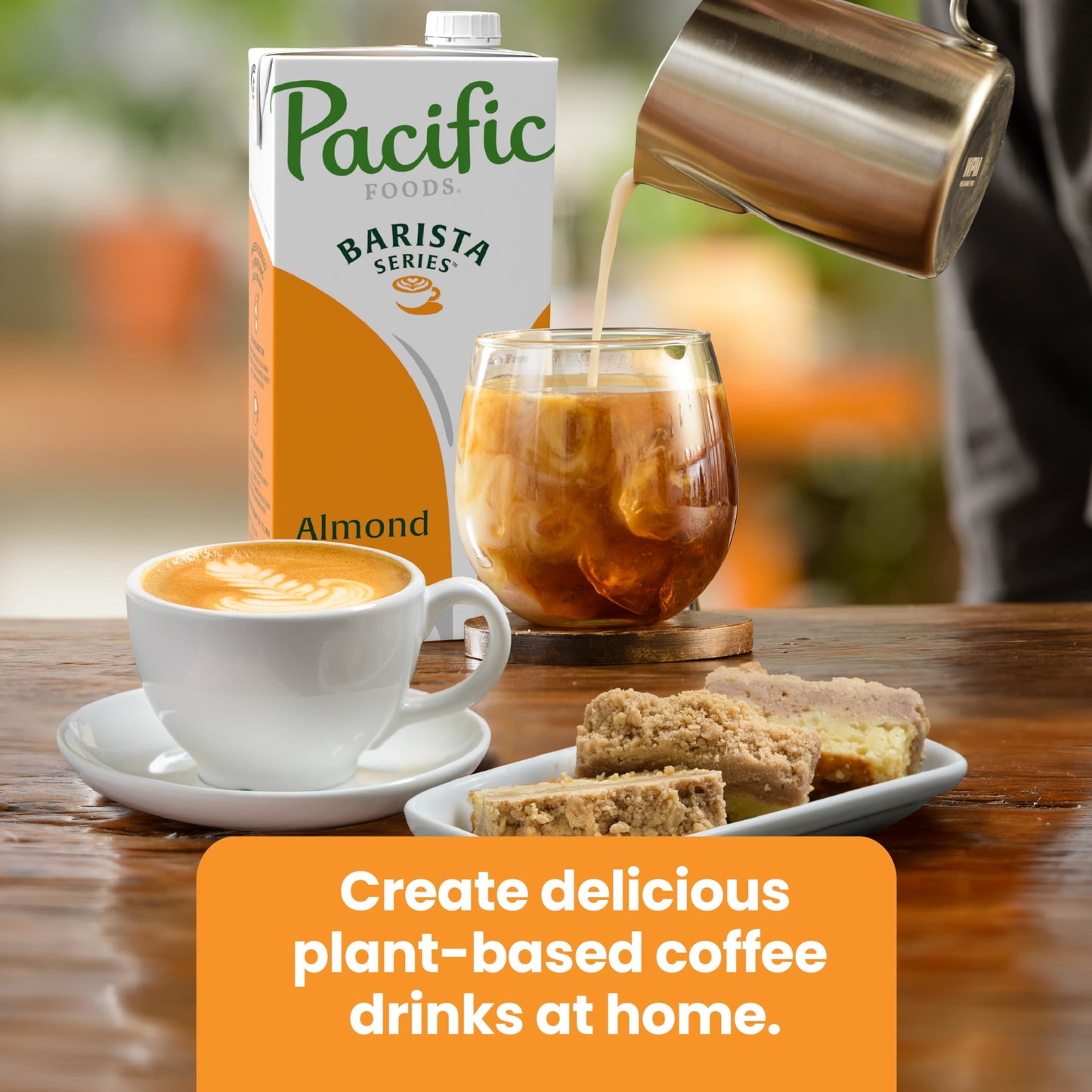 Pacific Foods Barista Series Original Almond Milk, Plant Based Milk, 32 oz Carton