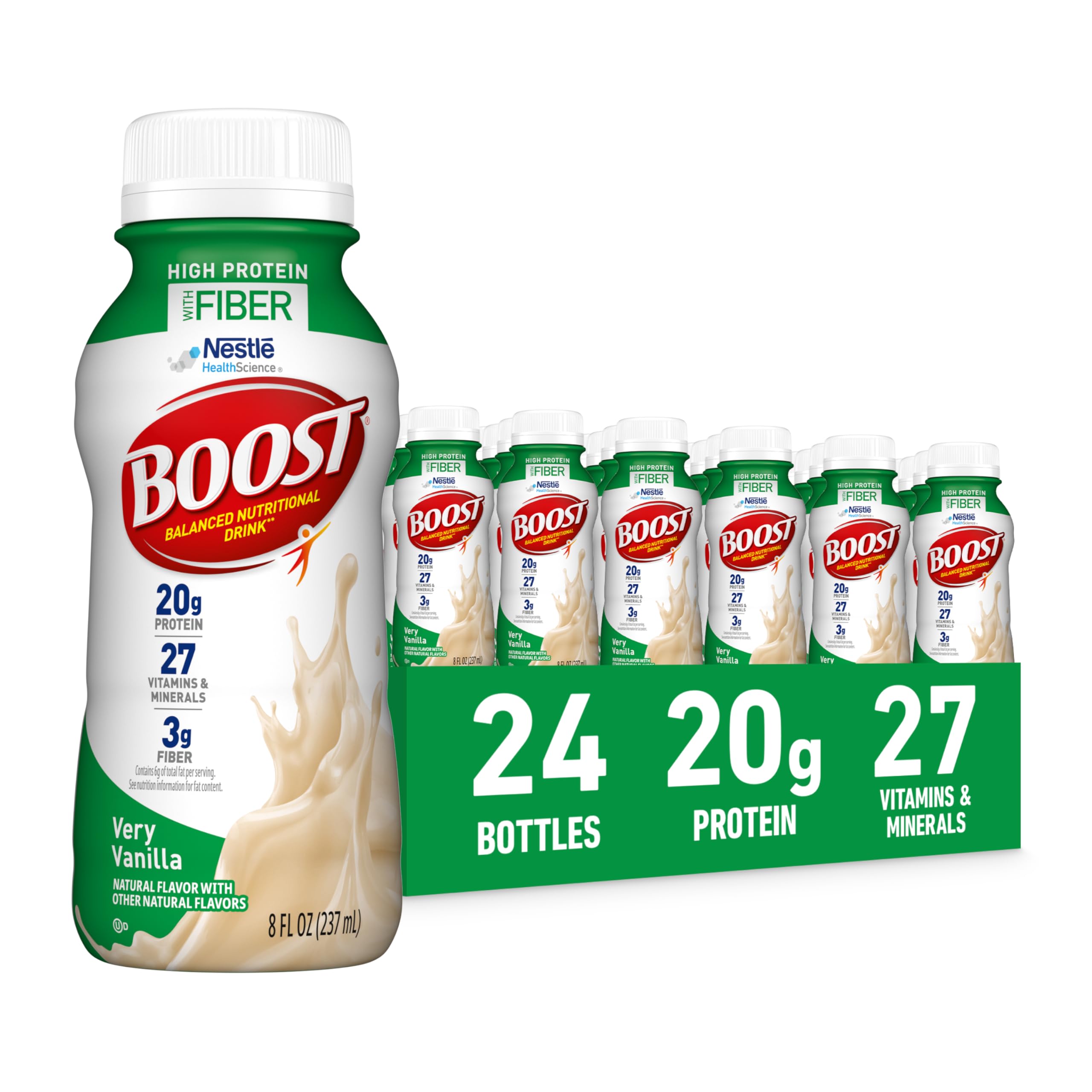 BOOST High Protein with Fiber Ready to Drink Complete Nutritional Drin ...