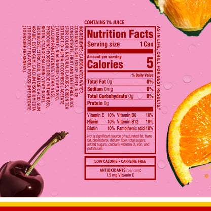 Sparkling Ice Fruit Punch Sparkling Water, with Antioxidants and Vitamins, Zero Sugar, 7.5 fl oz Mini Cans (Pack Of 10)