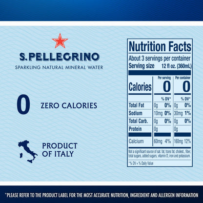 SAN PELLEGRINO NATURAL SPRK MINERAL WATER PLASTIC BOTTLE 1 CT 33.8 Fl Oz (Pack of 1)