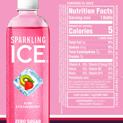 Sparkling Ice Purple Variety Pack, Flavored Water, Zero Sugar, with Vitamins and Antioxidants, 17 fl oz, 12 count (Black Raspberry, Cherry Limeade, Orange Mango, Kiwi Strawberry) (Pack of 2)