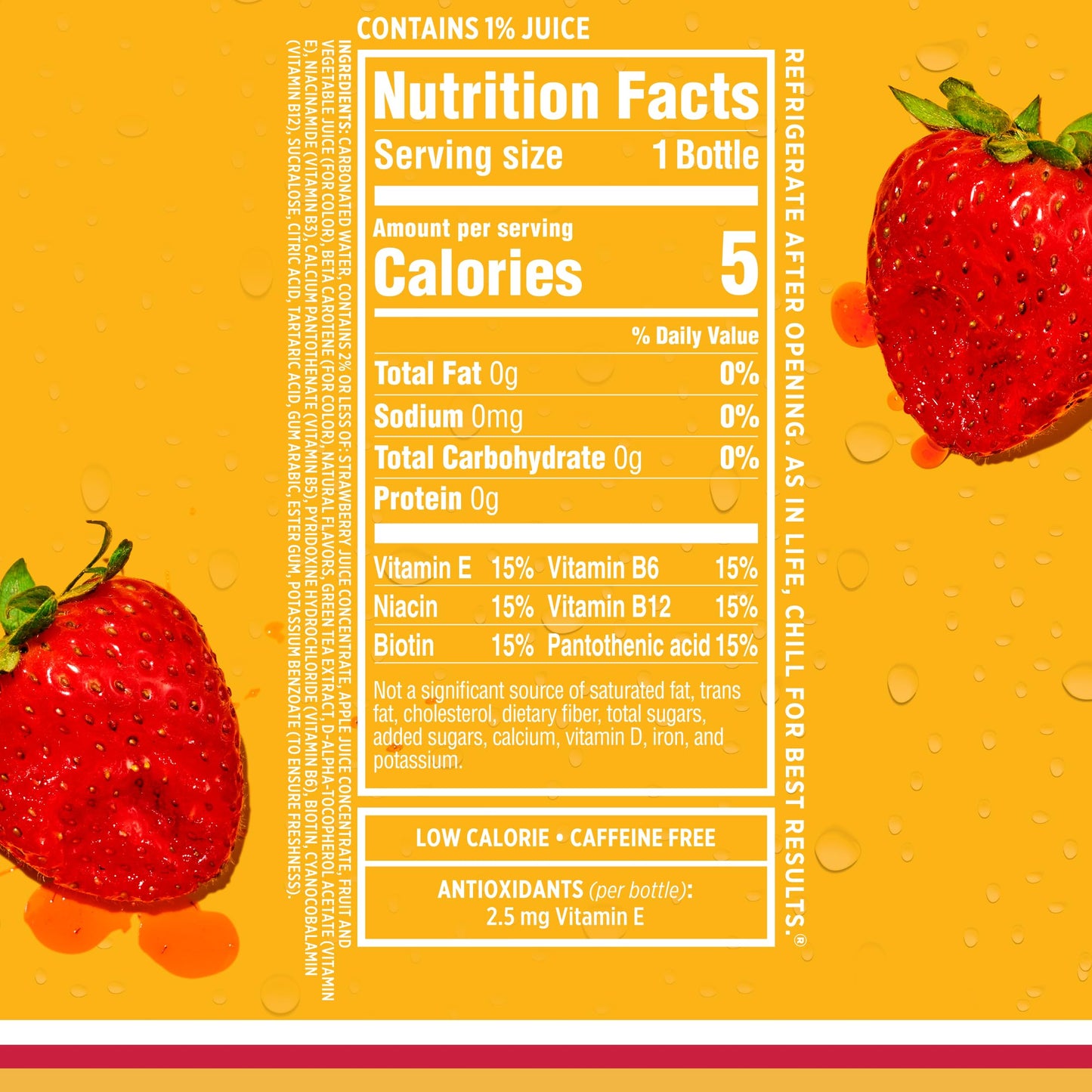 Sparkling Ice, Strawberry Watermelon Sparkling Water, Zero Sugar Flavored Water, with Antioxidants and Vitamins, 17 fl oz Bottle