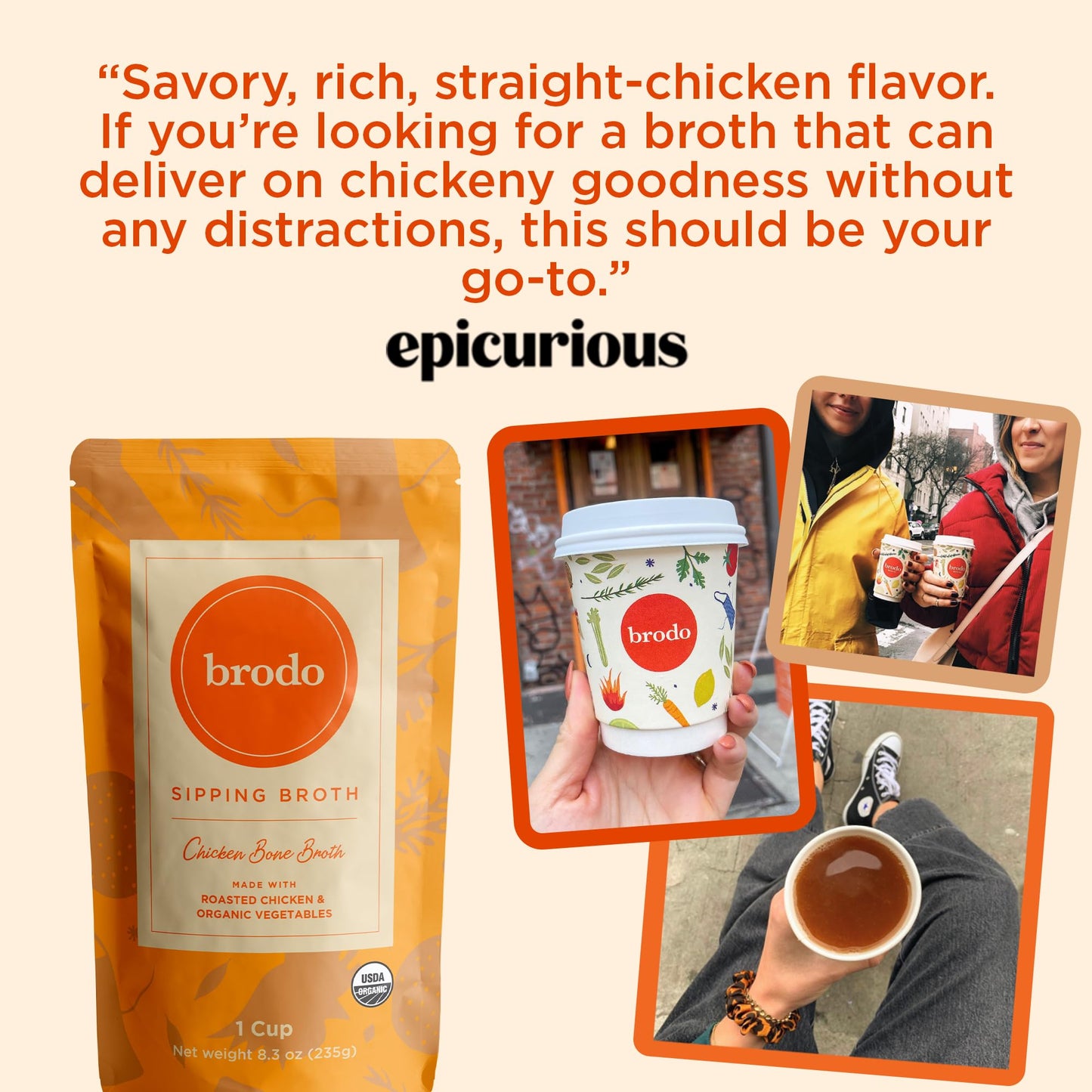 Brodo Bone Broth Bundle, Variety, Classic, and Deeply Rooted Packs, 8.3 oz (18 Cups Total)