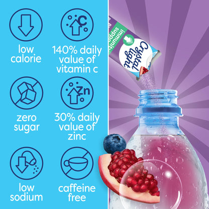 Crystal Light Immunity Support Blueberry Pomegranate naturally flavored with other natural flavor Powdered Drink Mix, .07 oz Packets, 10 per Box