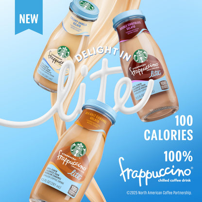 Starbucks Frappuccino Lite, Creamy Vanilla Gelato, 9.5 Fl Oz Bottles (Pack of 12)