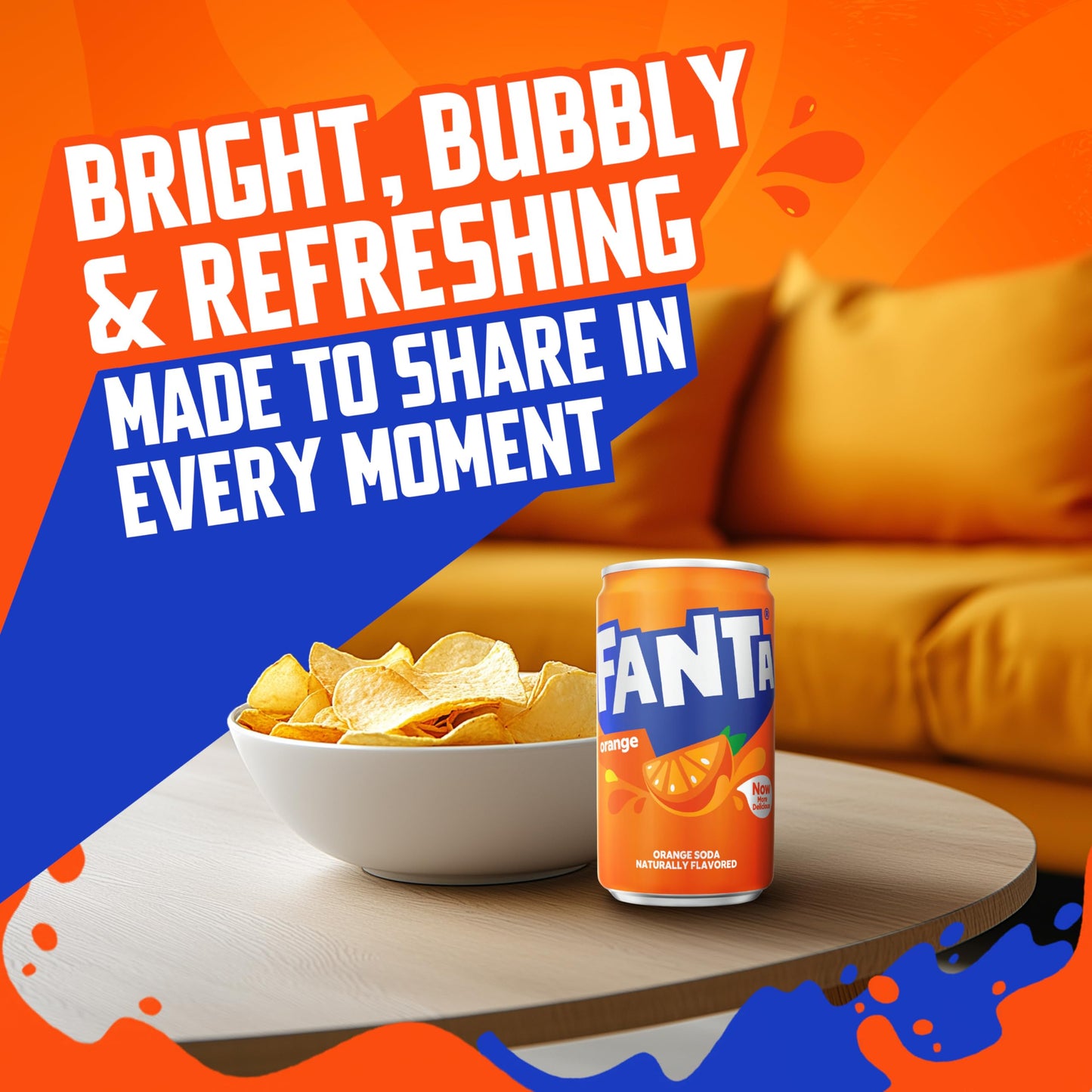 Fanta, 6 pack, 7.5 oz. mini cans
