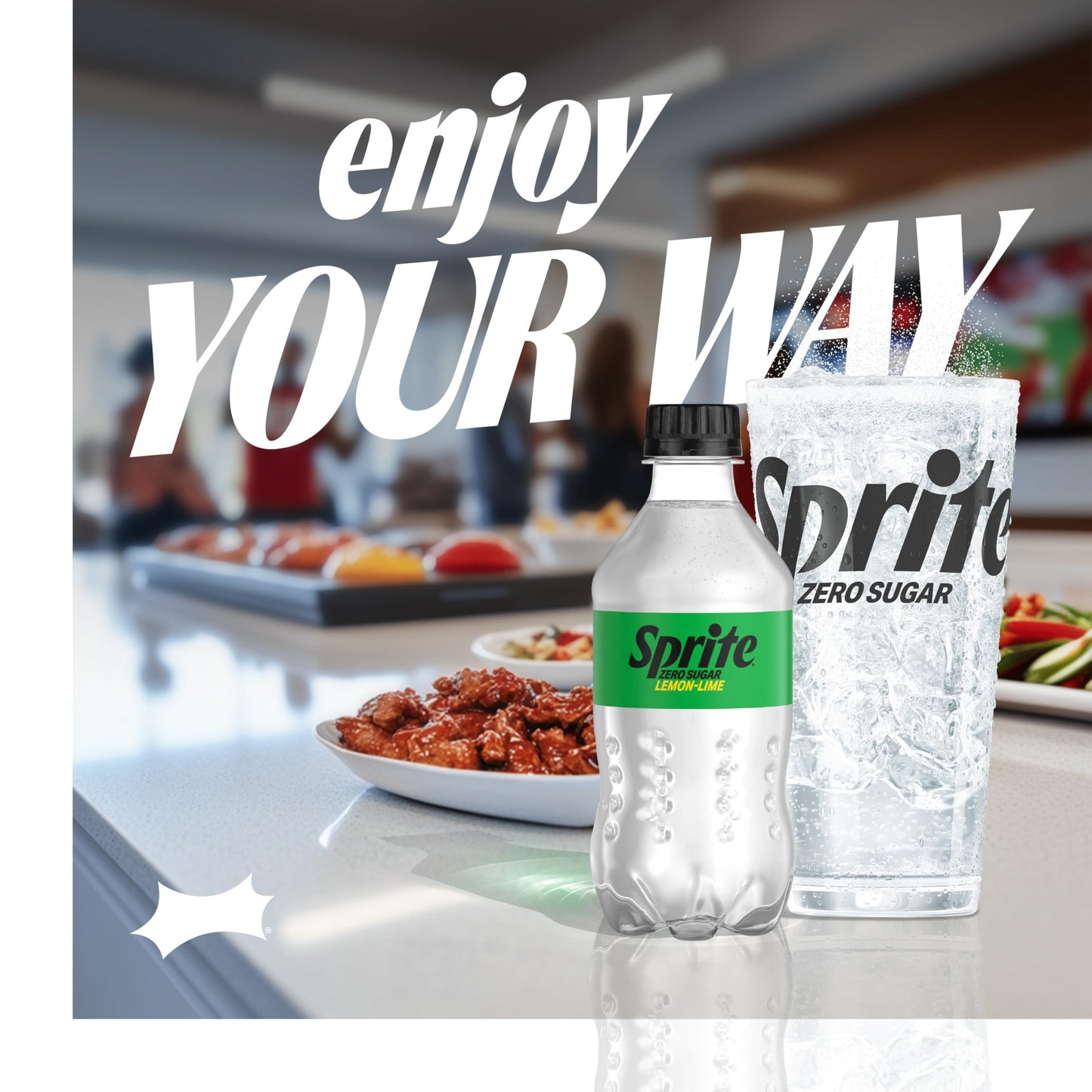 Sprite Zero Sugar Lemon Lime Diet Soda Pop Soft Drinks, 12 fl oz, 8 Pack