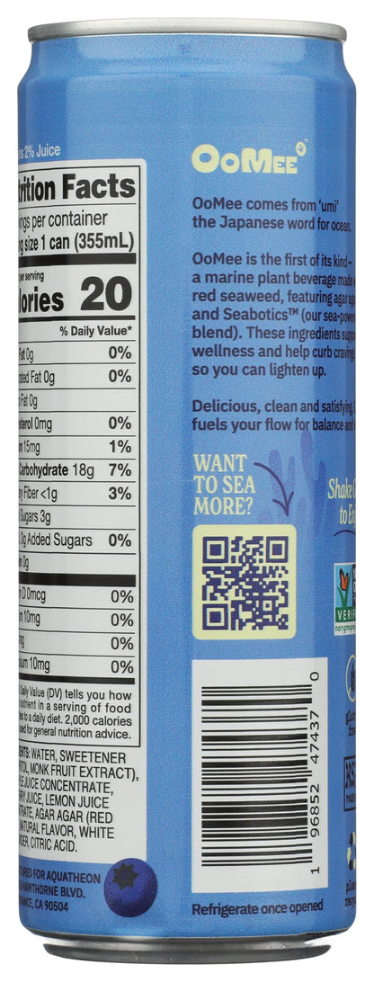 Oomee Marine, Blueberry Elderflower, 12 Ounce