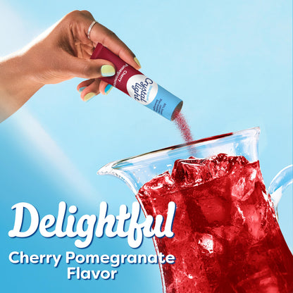 Crystal Light Drink Mix, 5 Pitcher Packets, for Flavorful Hydration and Shareable Refreshment, Cherry Pomegranate, flavored with other natural flavor, Zero Sugar, Low Calorie, 2.2 oz