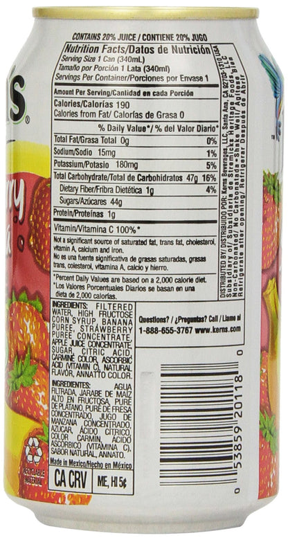 Kerns Strawberry Banana Nectar, 11.5 oz