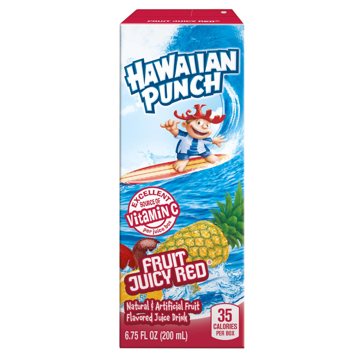 Hawaiian Punch Fruit Juicy Red Juice Drink, 6.75 fl oz boxes, 32 Count (4 Packs of 8), Ready-to-drink, On-the-go, Caffeine-free, Carbonation-free, Gluten-free, Excellent Source of Vitamin C