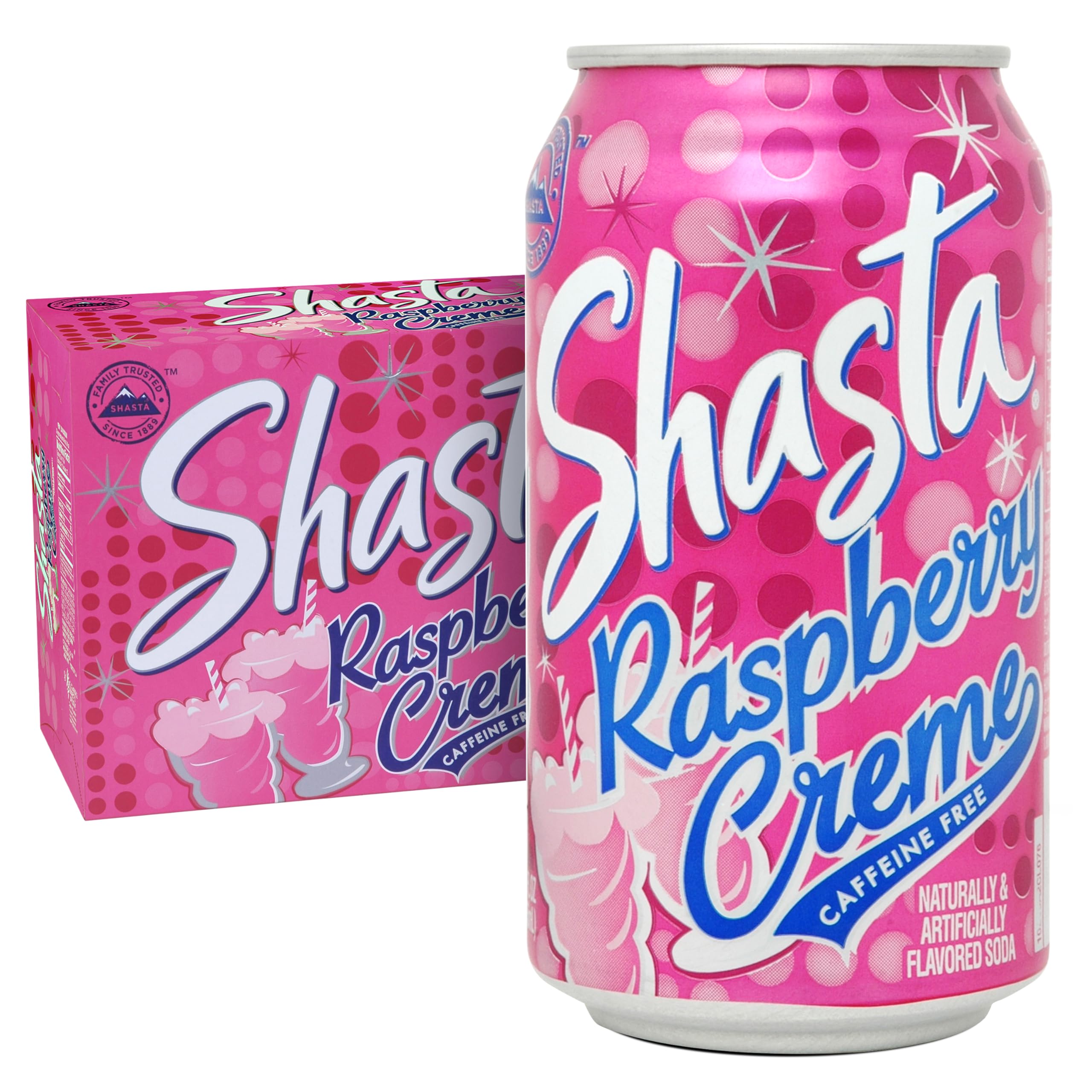 Shasta Raspberry Cream | 12-Pack of 12oz Cans | Fruity Raspberry with ...