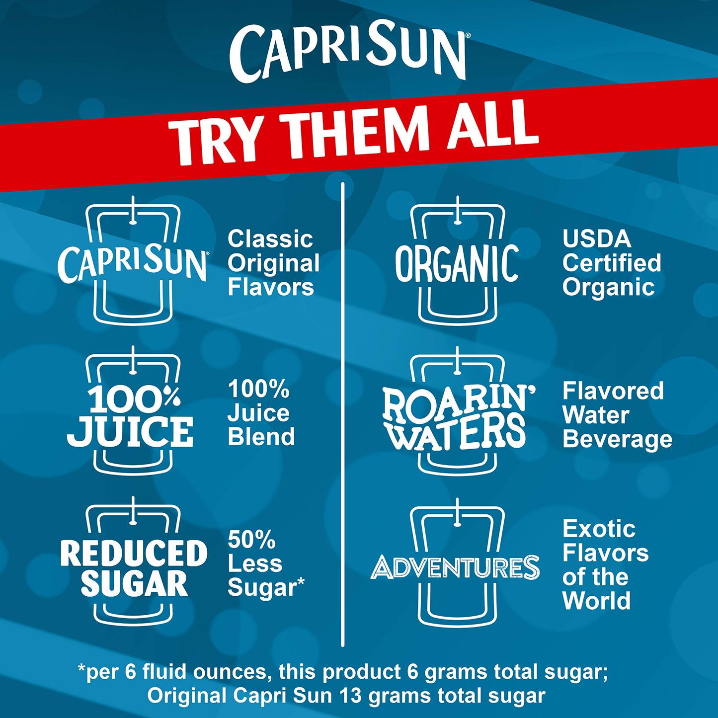 Capri Sun Roarin' Waters Fruit Punch Ready-to-Drink Juice (10 Pouches)