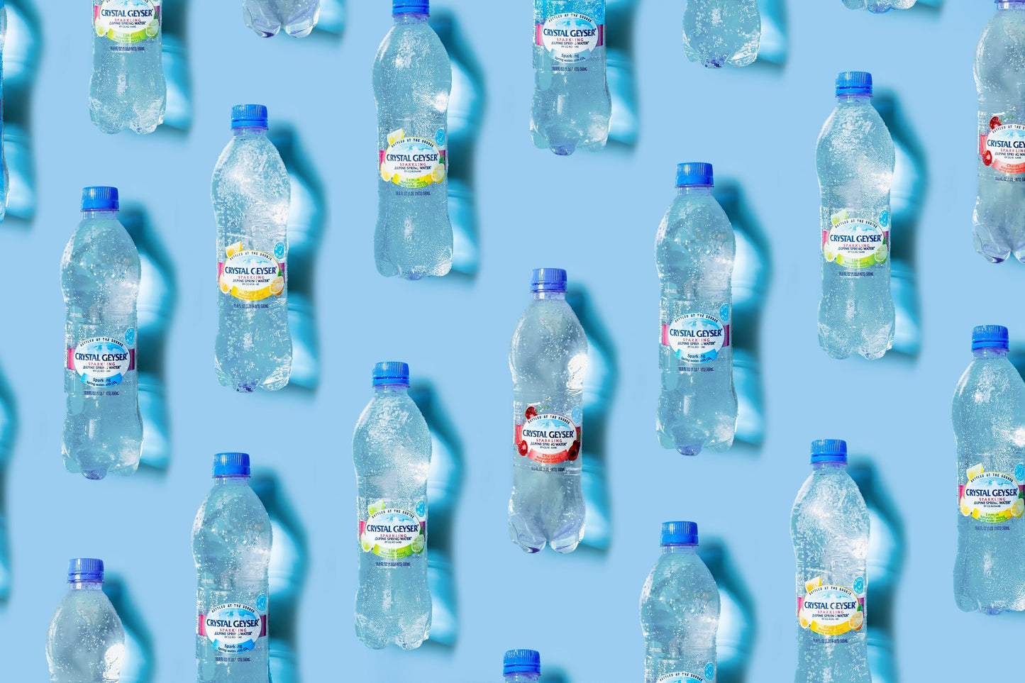 Crystal Geyser Sparkling Alpine Natural Spring Water, 24-Pack, 16.9oz Bottles, Zero Calories and No Sweeteners, Bottled at The Source