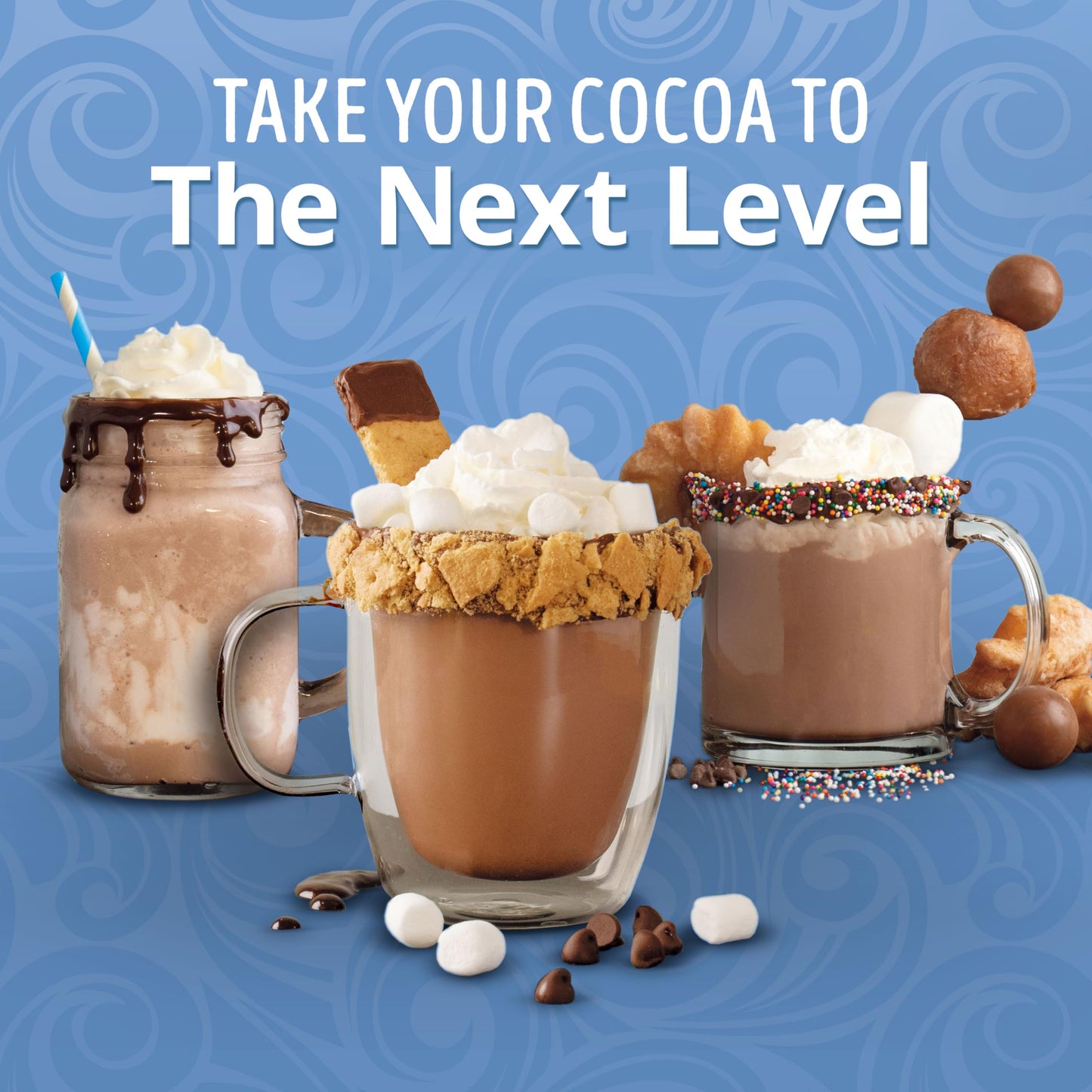 Swiss Miss Reduced Calorie Milk Chocolate Flavored Hot Cocoa Mix, Hot Cocoa Bar Supplies, 0.39 oz., 8-Count Envelopes