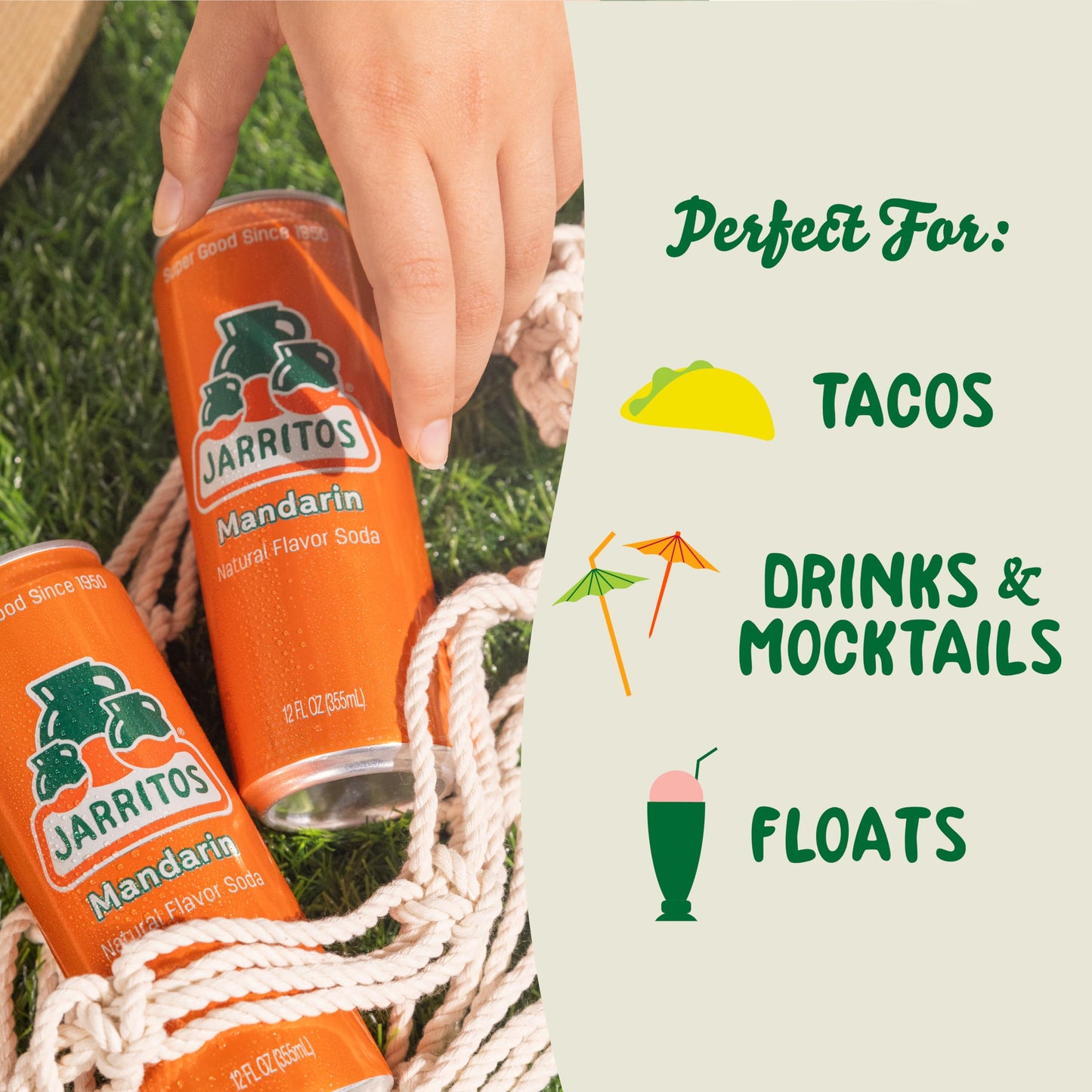 Jarritos - Mexican Soda Soft Drinks, Pineapple (12 oz, 355ml) 24 Cans (3 Boxes of 8) - Real Cane Sugar - 0g Fat - Made in Mexico - Natural Flavor Soda Pop - Party & BBQ Beverages