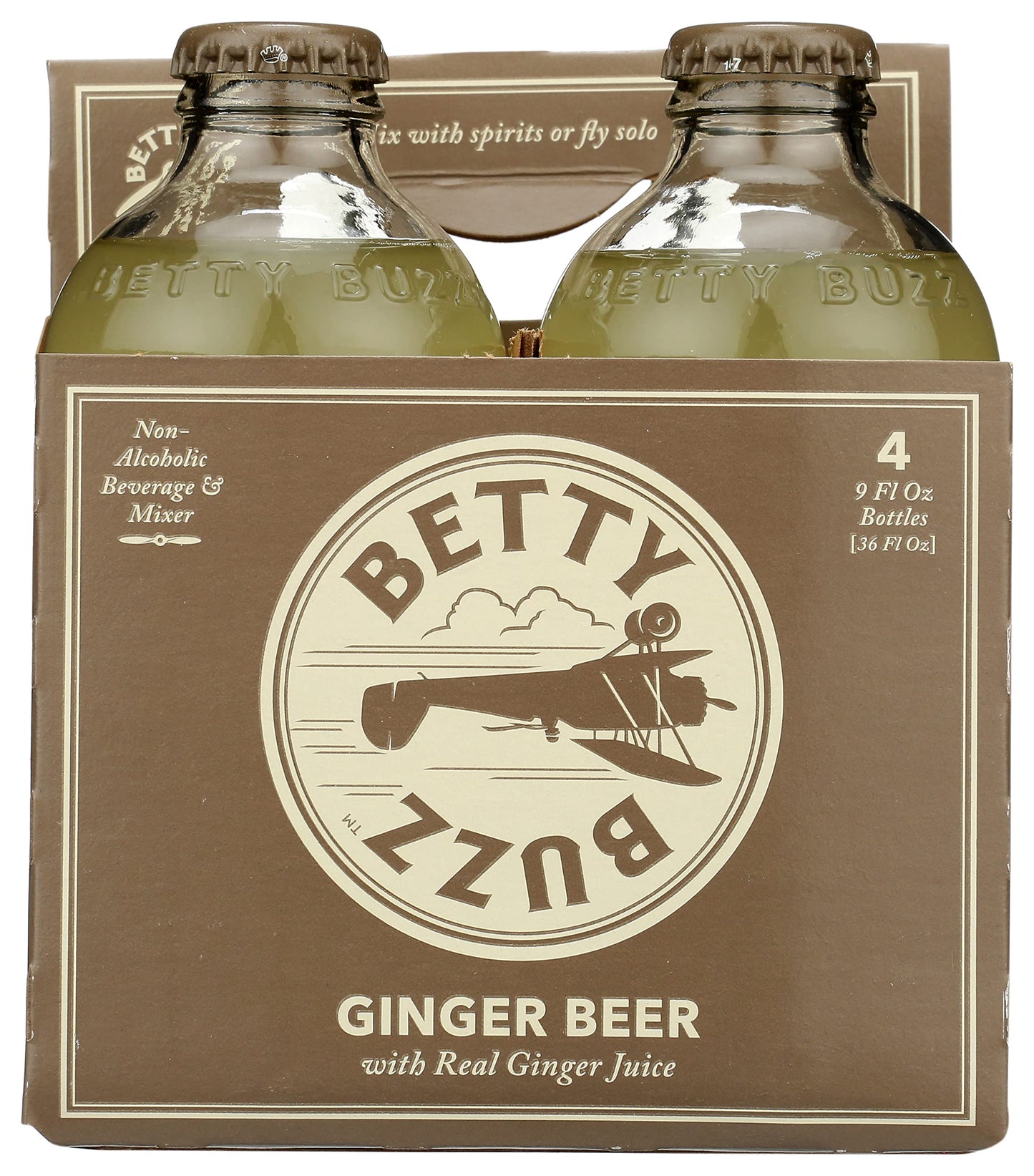 Betty Booze, Ginger Beer, 4pk, 9 Fl Oz