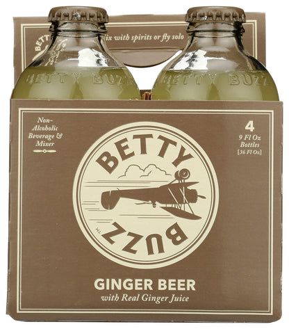 Betty Booze, Ginger Beer, 4pk, 9 Fl Oz