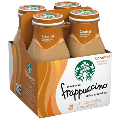 Starbucks Frappuccino Coffee Drink, Caramel, 9.5 oz (4 Pack)