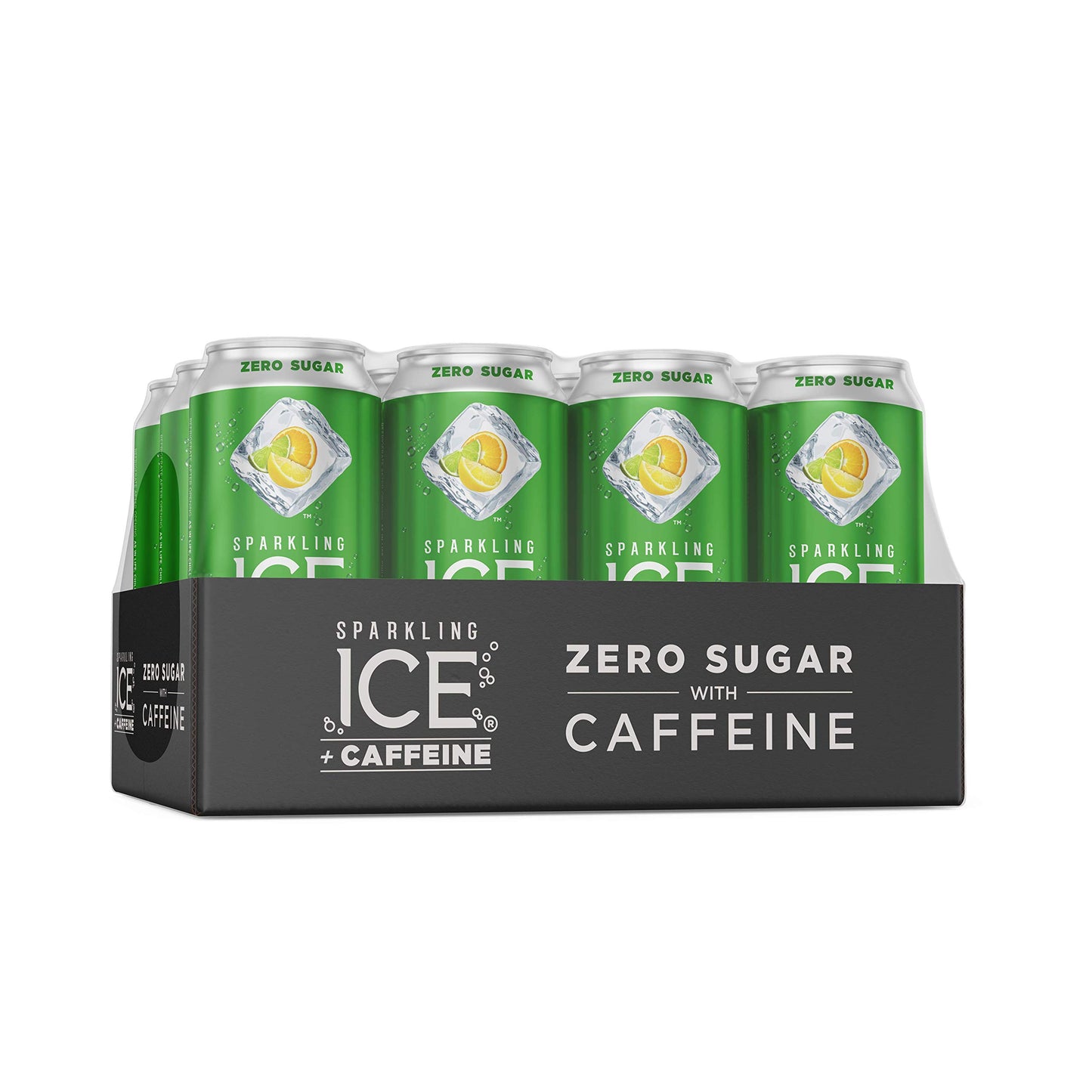 Sparkling Ice +Caffeine Citrus Twist Flavored Sparkling Water with Caffeine (Pack of 12) and Sparkling ICE Black Raspberry Sparkling Water (Pack of 12)